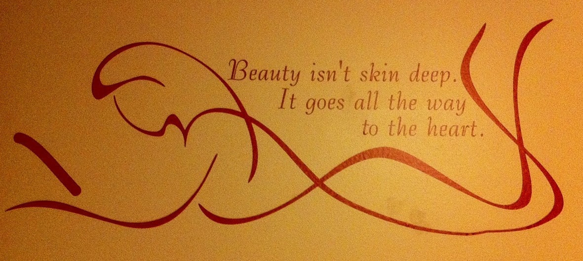 Beauty Goes to the Heart vinyl wall art decal