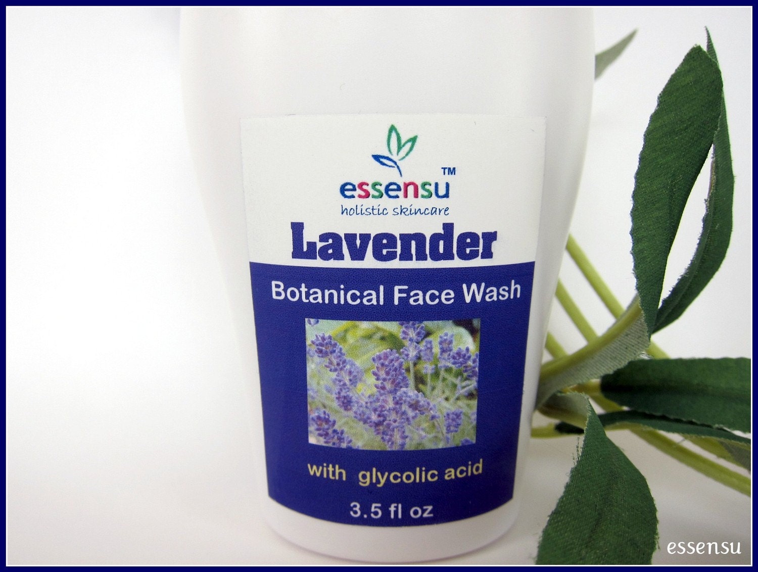 Lavender Botanical Glycolic Acid Face Wash - 3.5 oz  Vegan No Sulfates or Parabens