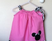 Zebra Minnie Inspired Pillowcase Dress 12m to 4