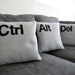 Ctrl - Alt - Del Three Pillow Set- COVERS ONLY As seen on CBS "Two and a Half Men"