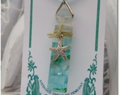 Mermaid Treasure - 'Magical' Glass Pendant With Starfish Charm