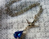 Sparrow Sapphire Drop Necklace