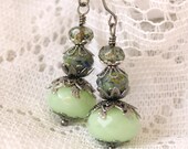 Beaded Earrings - Peppermint Twist