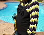 Fashion-Maternity Wear/Post Maternity-Romper Top-Adjustable Sizing in Ruffle Front Style-Choose Your Color-Size XS-L