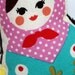 Baby Toy Rattle -  Matryoshka Plush Nesting Doll made with Vintage Chenille