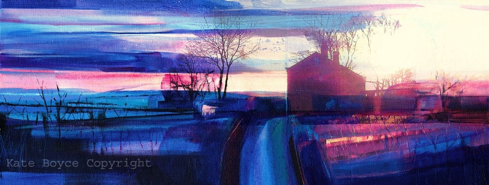 SALE ITEM - Sunset Over Stoodley from Slack ( Limited Edition Archival Print - Size 2 )