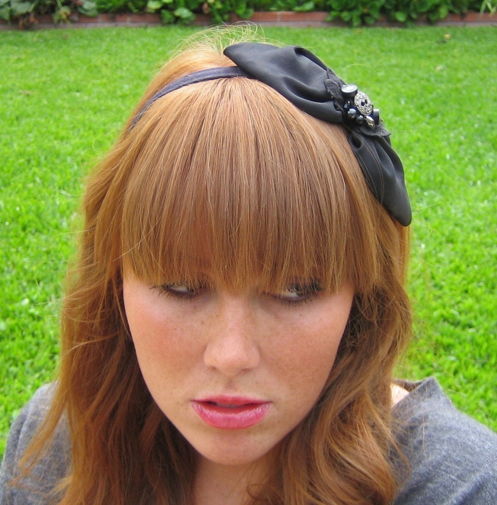 Big Black Bow, headband for women and teens
