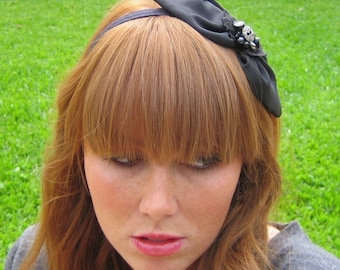 Big Black Bow, headband for women and teens