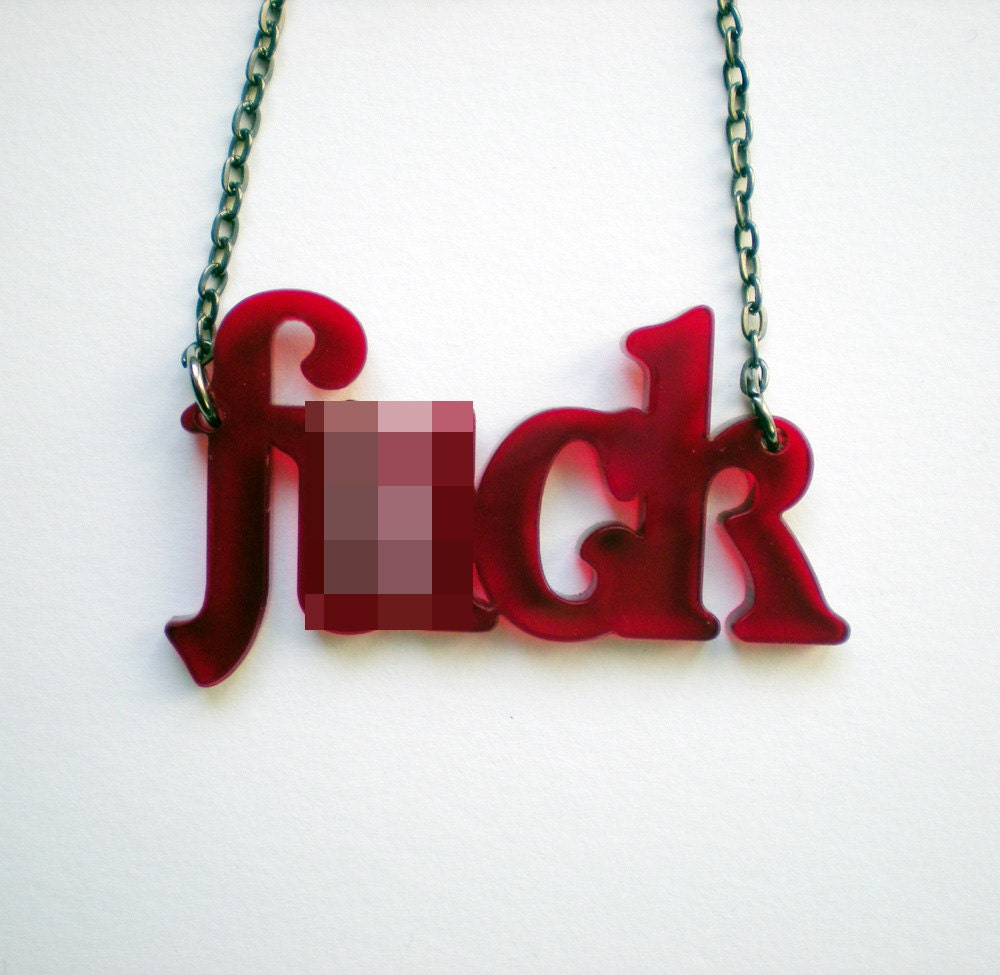 F-ck Necklace - Laser cut - Choose a colour