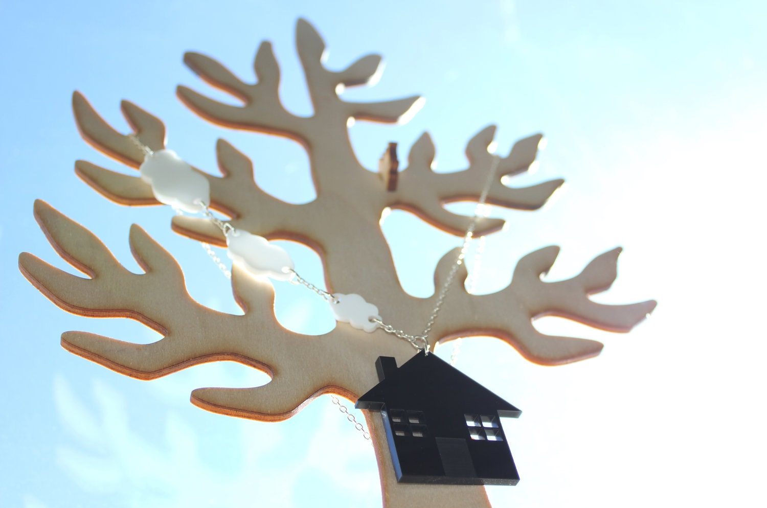 Smoking Chimney - Laser cut acrylic necklace