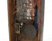 Original Art - Found Object Assemblage WATCHING TIME