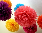 Bollywood ... 10 tissue paper poms // destination wedding // fiesta // birthday // party decorations Il_170x135