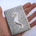 Metal Cigarette Case Gothic Victorian Seahorse Antiqued Silver Vintage Inspired Nautical Steampunk Art Nouveau