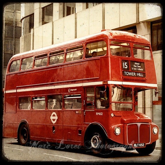Double Decker - 8x8 Fine Art Print - London Photography - Etsy Wall Art - TFTeam - London Photograph