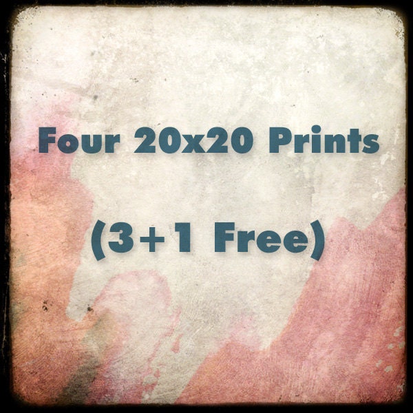 Four 20x20 Fine Art Prints - Your Choice - Custom Size Set - 3 plus 1 FREE - 25% OFF - Etsy Wall Art - TFTeam