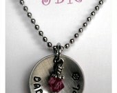 Daddy's Girl custom hand stamped pendant