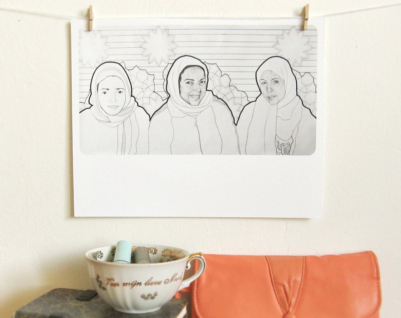Les Tantes - 8 x 10 Fine Art Giclee Print