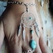 Bohemian Dreamcatcher Slave Bracelet Boho Hippie Stone Tribal Gypsy Silver Turquoise Twilight Dream Catcher Native American Inspired
