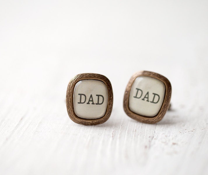 Dad cufflinks - Father of the bride cuff links - Rustic Wedding (C021)
