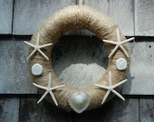 Starfish Seashell Jute Wreath - Seaheart