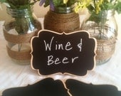 NEW BRADEN STYLE Chalkboard Signs, Photo Props, Wedding Chalkboards, Buffet Labels, Table Numbers - Set of 5 - 5 x 7