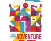 Adventure: limited edition screen printed art inspired by old children's books