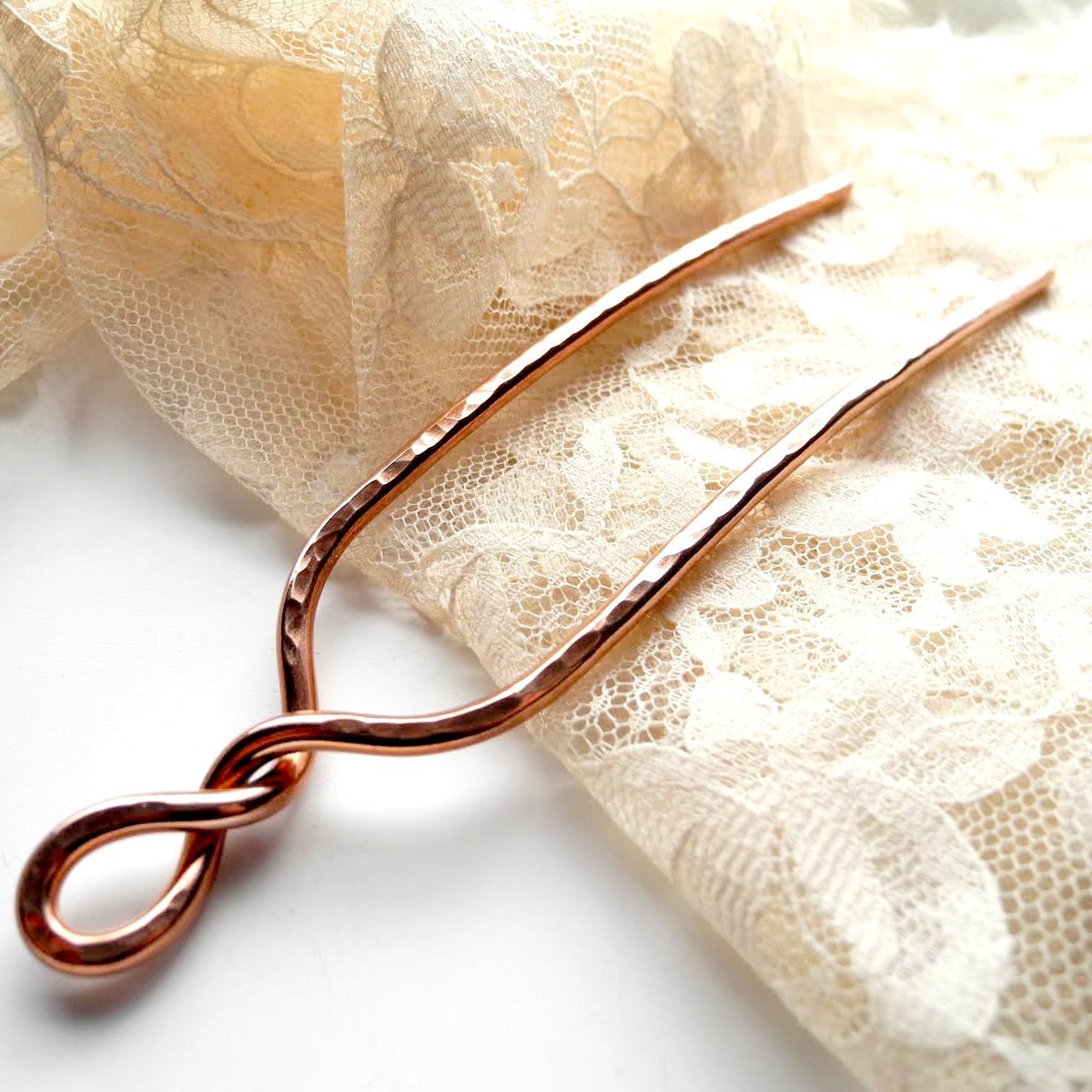 Metal Hair Fork - The Twist Copper