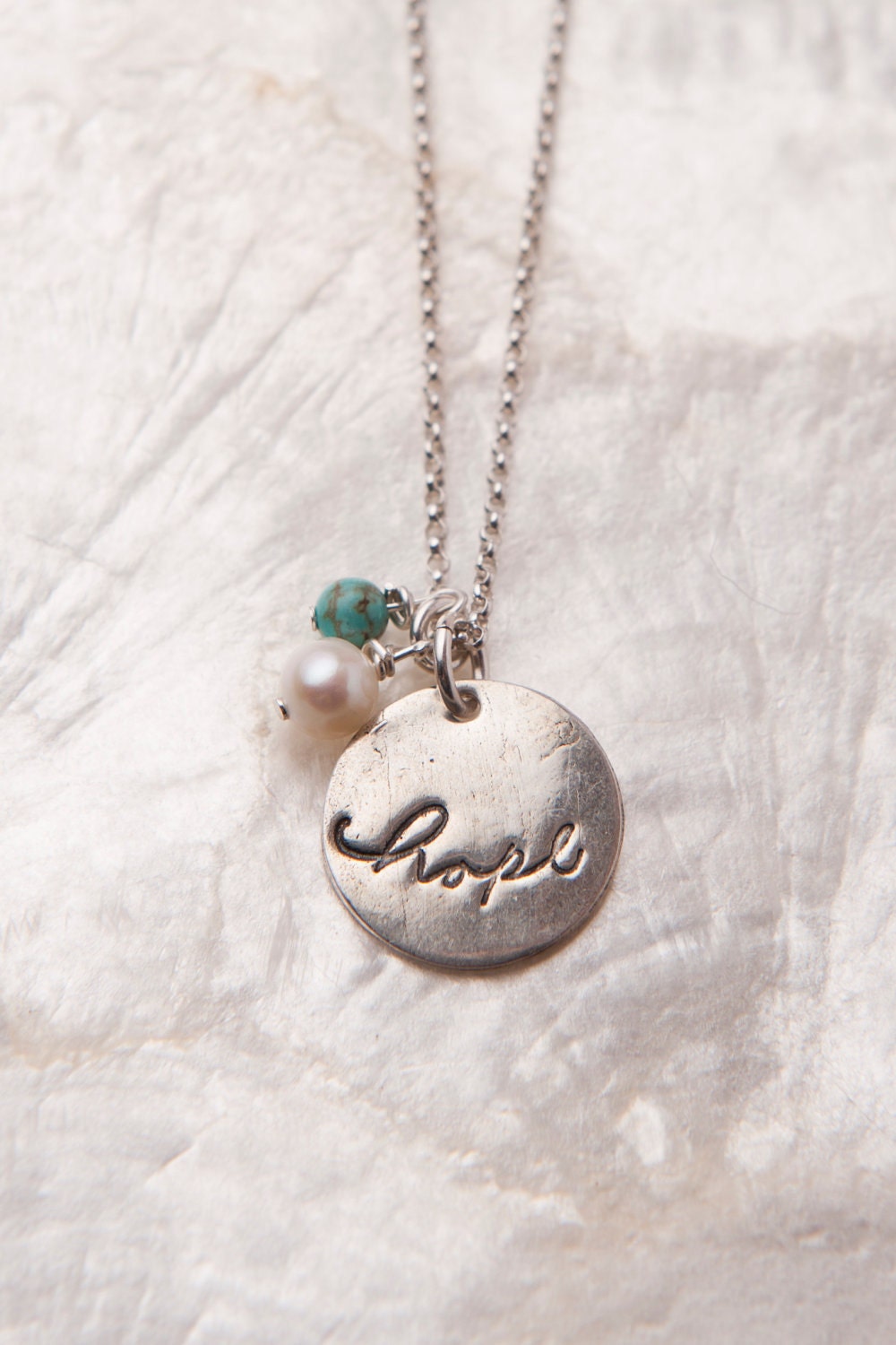 Hope Necklace, Infertility Necklace, Adoption Gift, Sympathy Gift, Handstamped Sterling Silver Necklace, Adoption Gifts, Miscarriage Gifts