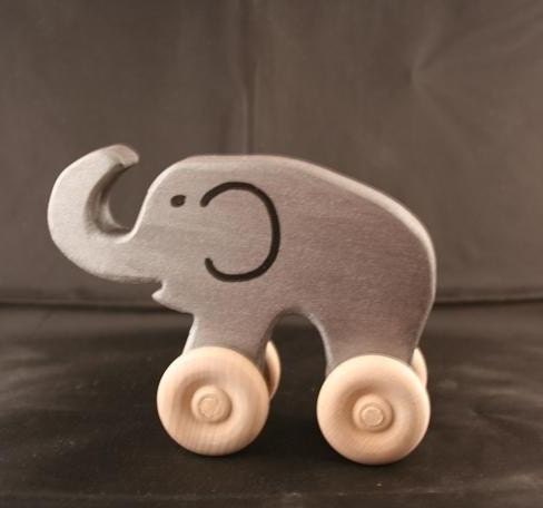 Homeless Elephant - a baby/toddler wooden toy animal