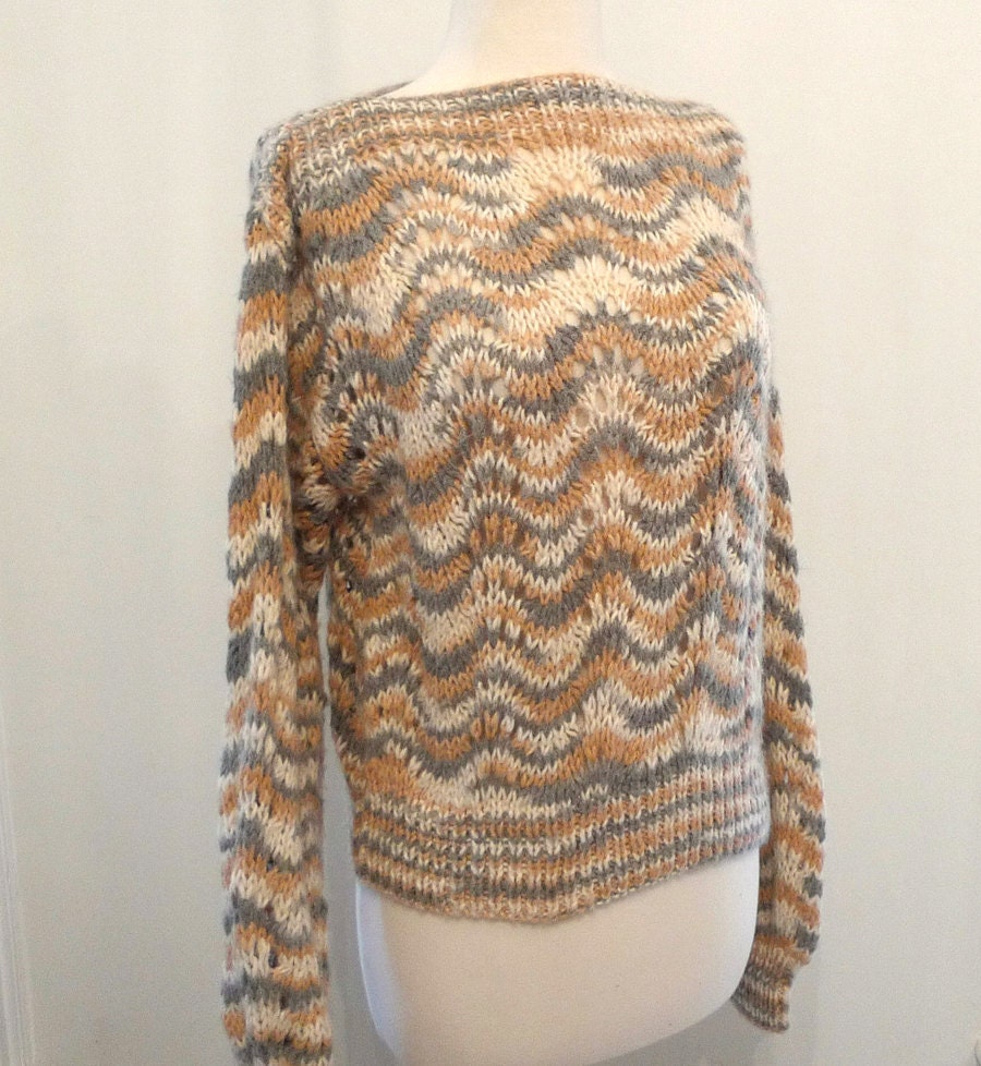 Boat Neck Pullover Sweater/  Wool-Alternative/ Neutral Tones/ Women / Men