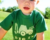 Dig It , Toddler Tshirt -  Tractor Shirt -  (No Ink) High Quality shirts - 12m to 6- click for colors, Free Shipping