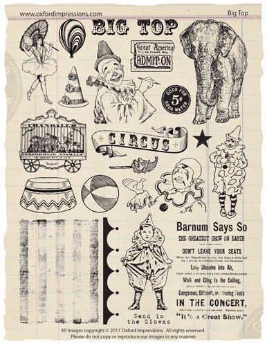 Big Top Rubber Stamp Collection - Circus