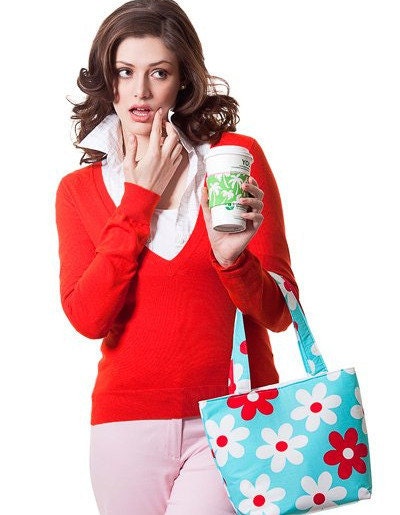 Floral Handbag Medium, Purse, Shoulder Bag - Customize Your Fabric