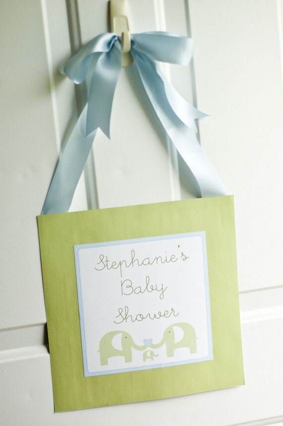 Elephant Baby Shower-Printable PDF File PERSONALIZED Il_570xn
