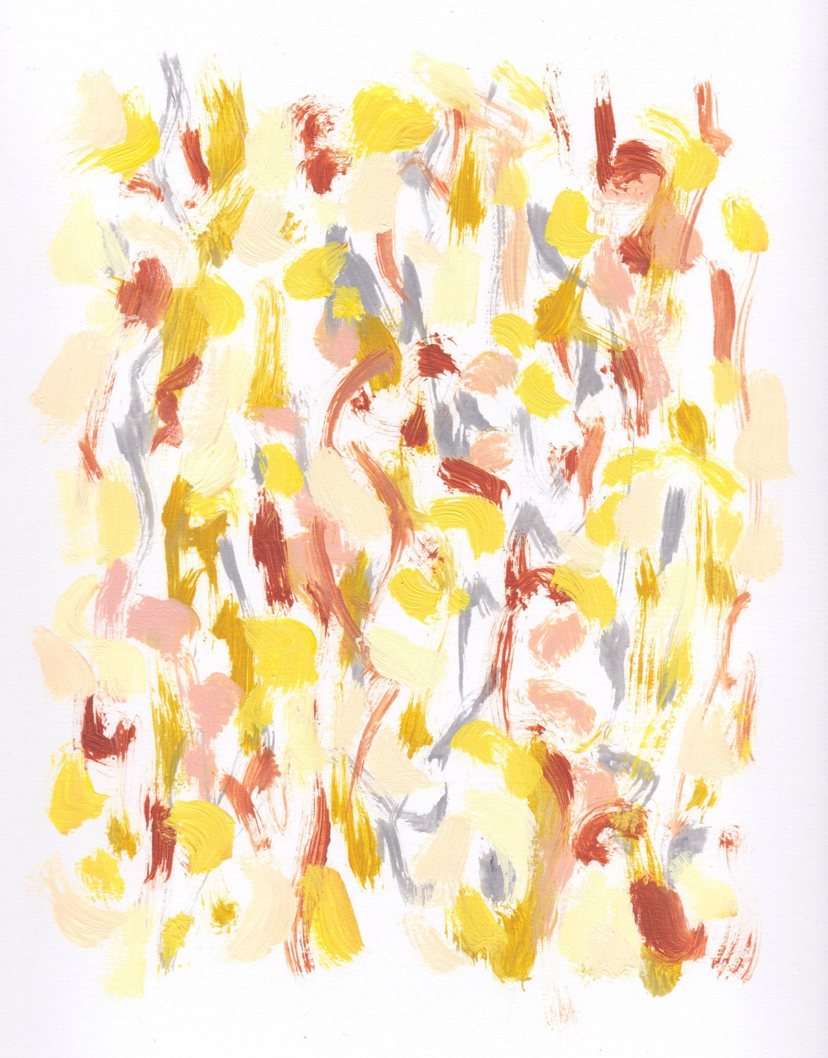 Original abstract painting on 9x12 paper - Fresh Impressions 5