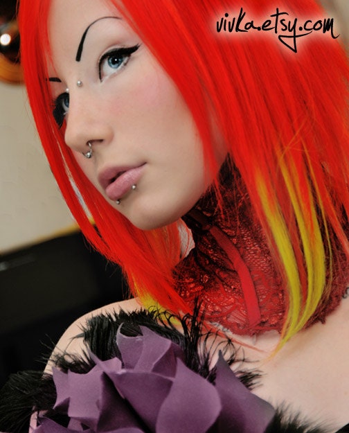 the F L A M E . human hair accent flame ombre