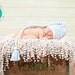 Newborn elf hat blue and white striped