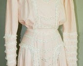 Lost In Time - Edwardian - Victorian - Peachy Pink - Lace Work - Steampunk -  Wedding