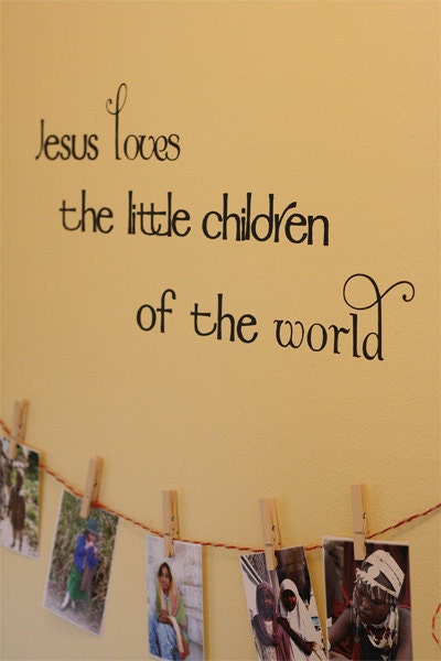 Jesus loves the little children Vinyl Wall Decal