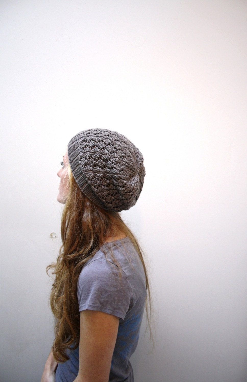 PASHA // hat lace panel knitting pattern PDF