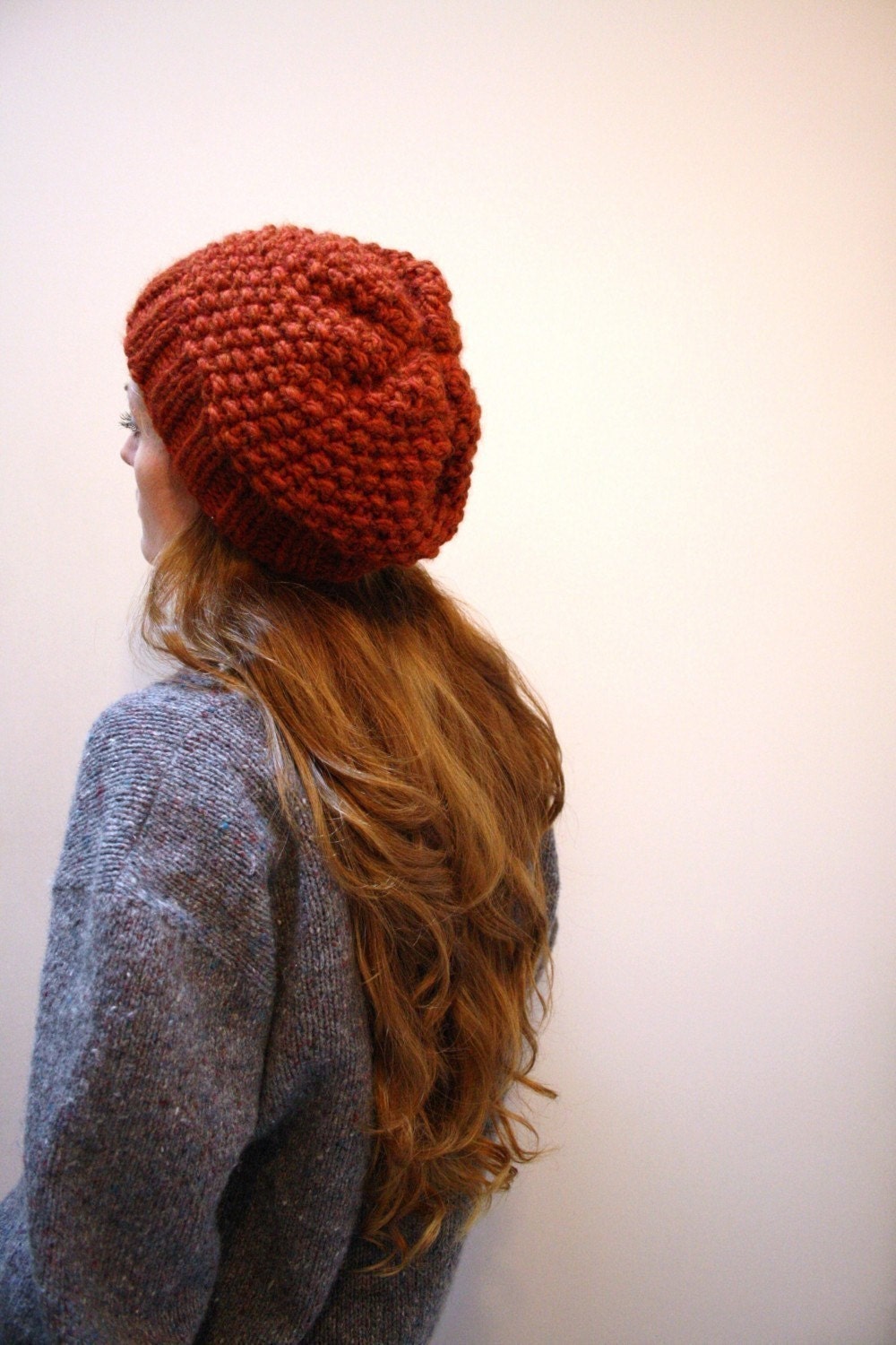 AUTUMN // hat seed stitch super bulky knitting pattern PDF
