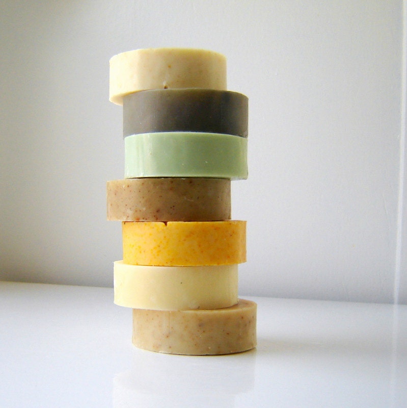 7 bars - Essential oil SOAP bars / Natural Soaps, Organic Ingredients / Cold Process Soaps