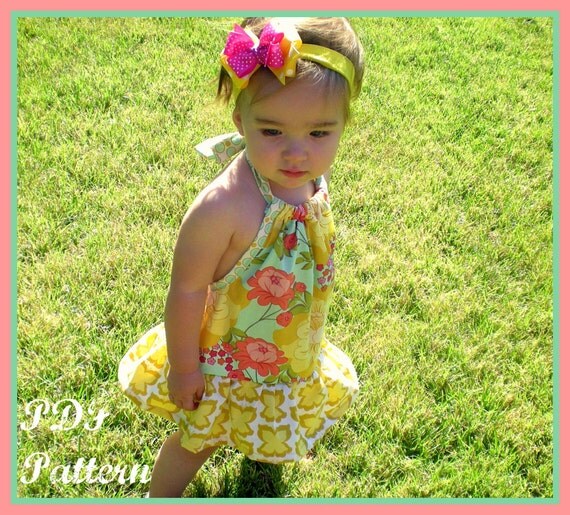 Pillowcase Romper Pattern PDF sewing pattern...The Chelsea Romper 3m-5T, girls baby