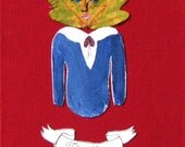 Dorthea Leaf Person Original Mixed Media Art