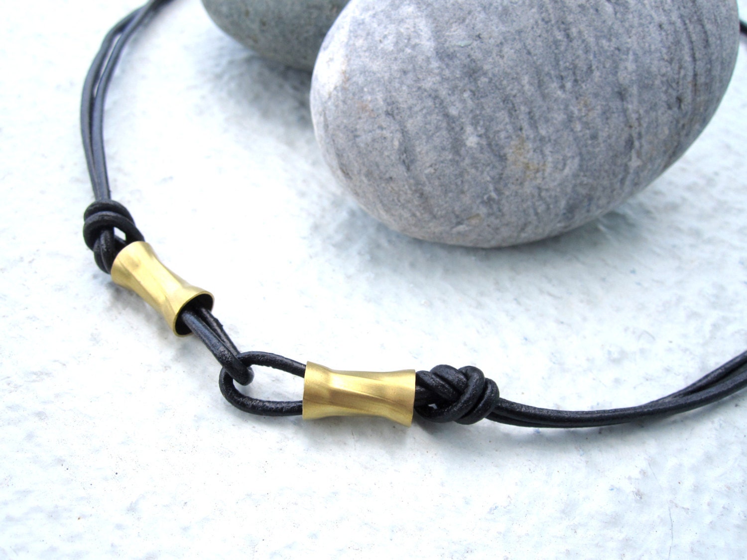 Mens Leather Necklace Men Necklace Rope Necklace Unisex Jewelry For Him and Her - Last 1 Available