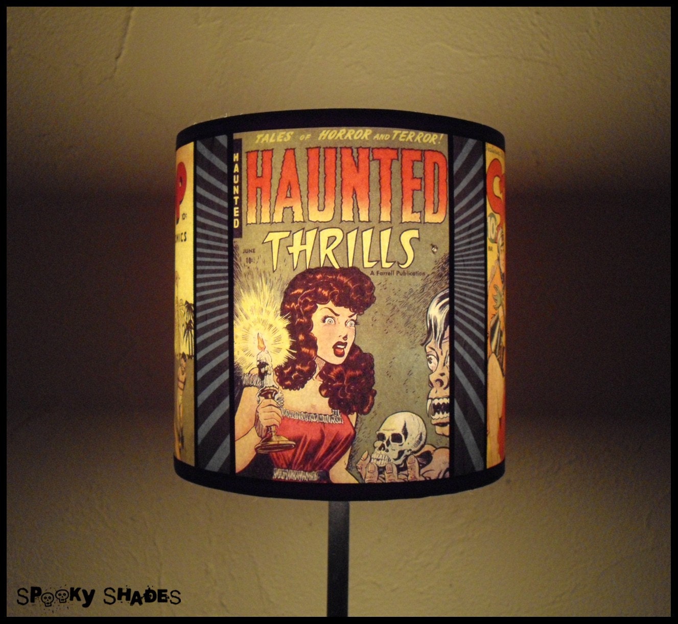 Comic Covers geek lamp shade lampshade - comic book, geekery, cool gift, children decor, dorm room decor, geeky home decor