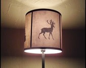 SALE  - Woods Shadows lamp shade lampshade - woodland decor, bear lamp shade, animal, deer lamp shade, natural decor