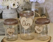 Wedding Sand Ceremony Set Jars Rustic Chic Decor (item E10259)