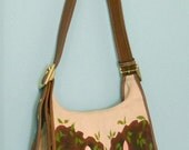 Handbag Up-cycled Coach-style Hand Painted Boho Shoulder Bag