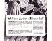 1948 ad Hamilton Watch for Valentine's Day vintage watches - Free U.S. shipping